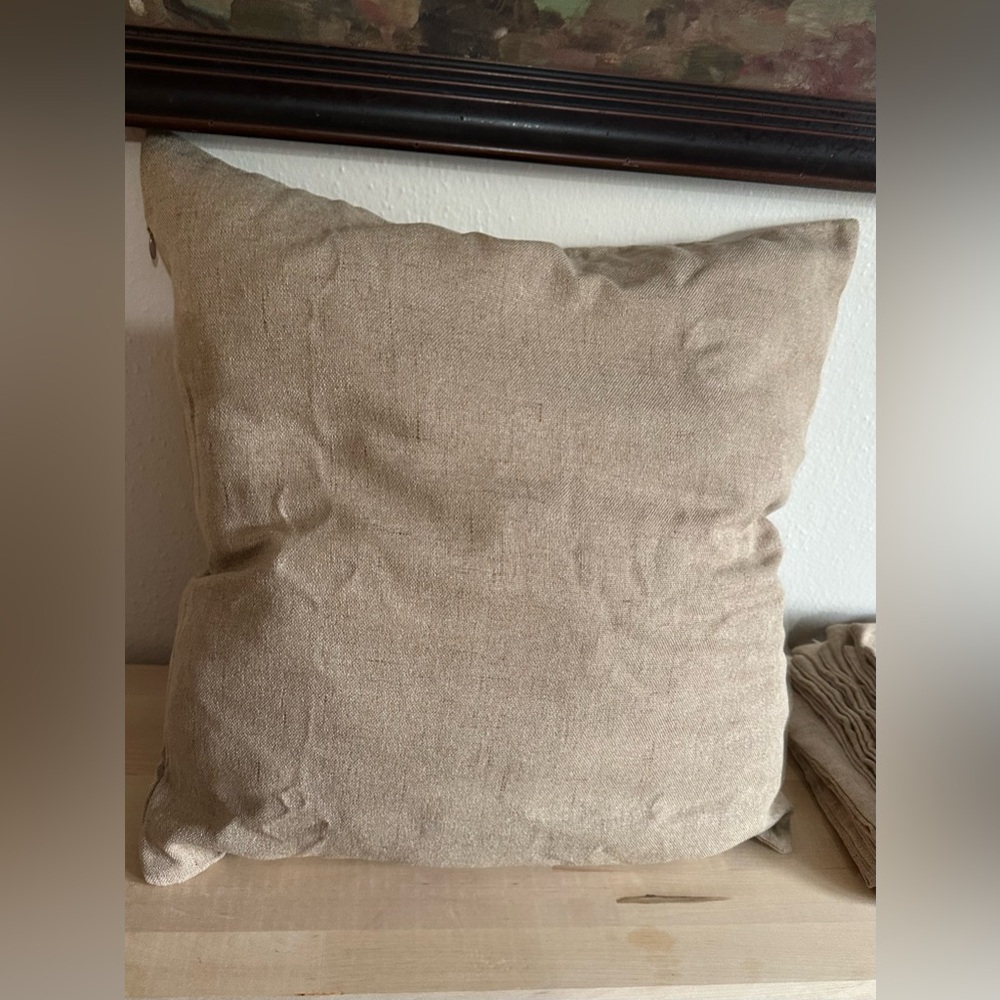 Cozy Tan Throw Pillow